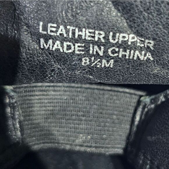 J/SLIDES Black Leather Quilted Slip‎ On Sneakers - Size 8 1/2 - Picture 7 of 8